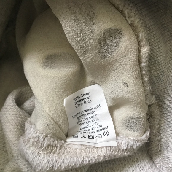 J CREW oatmeal cutout eyelet sweatshirt M - Picture 6 of 6